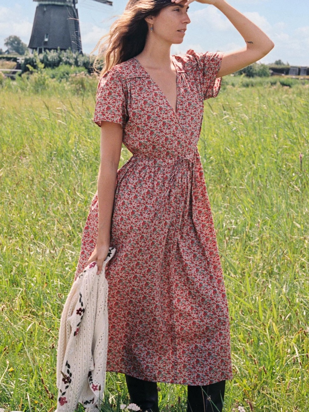 Christy Dawn 100% cotton the dawn maxi dress Apple harvest print sz XL